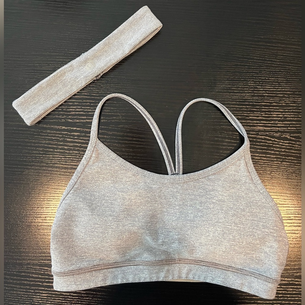 Lululemon sports bra with matching headband